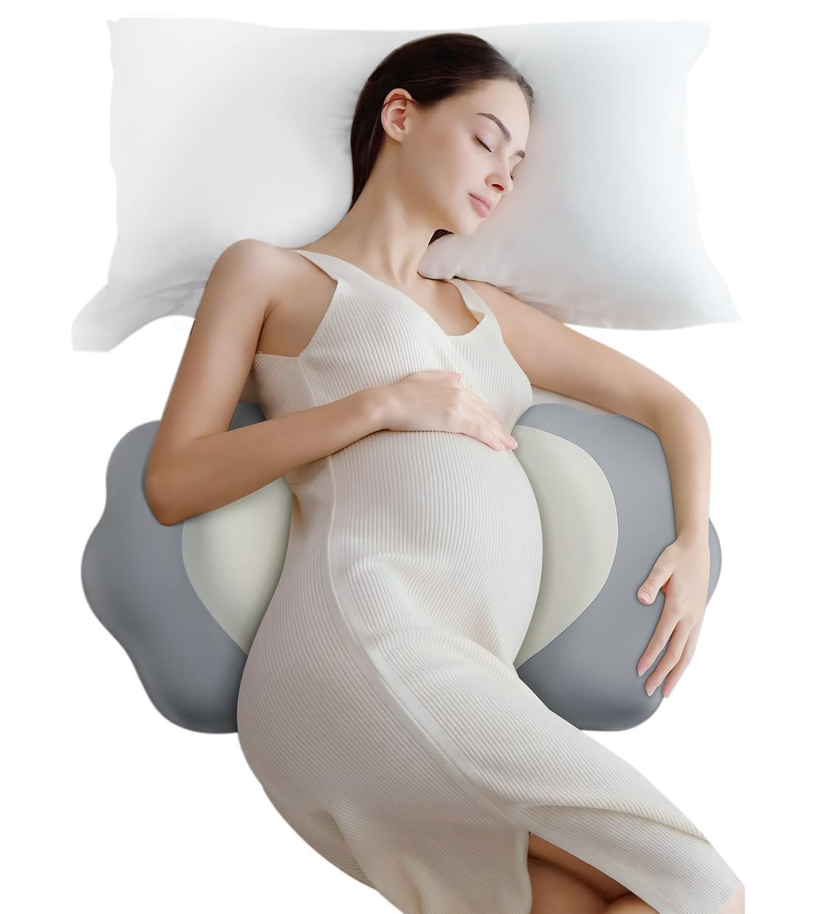 DONAMA memory foam pregnancy pillow in compact design supports comfort in small spaces