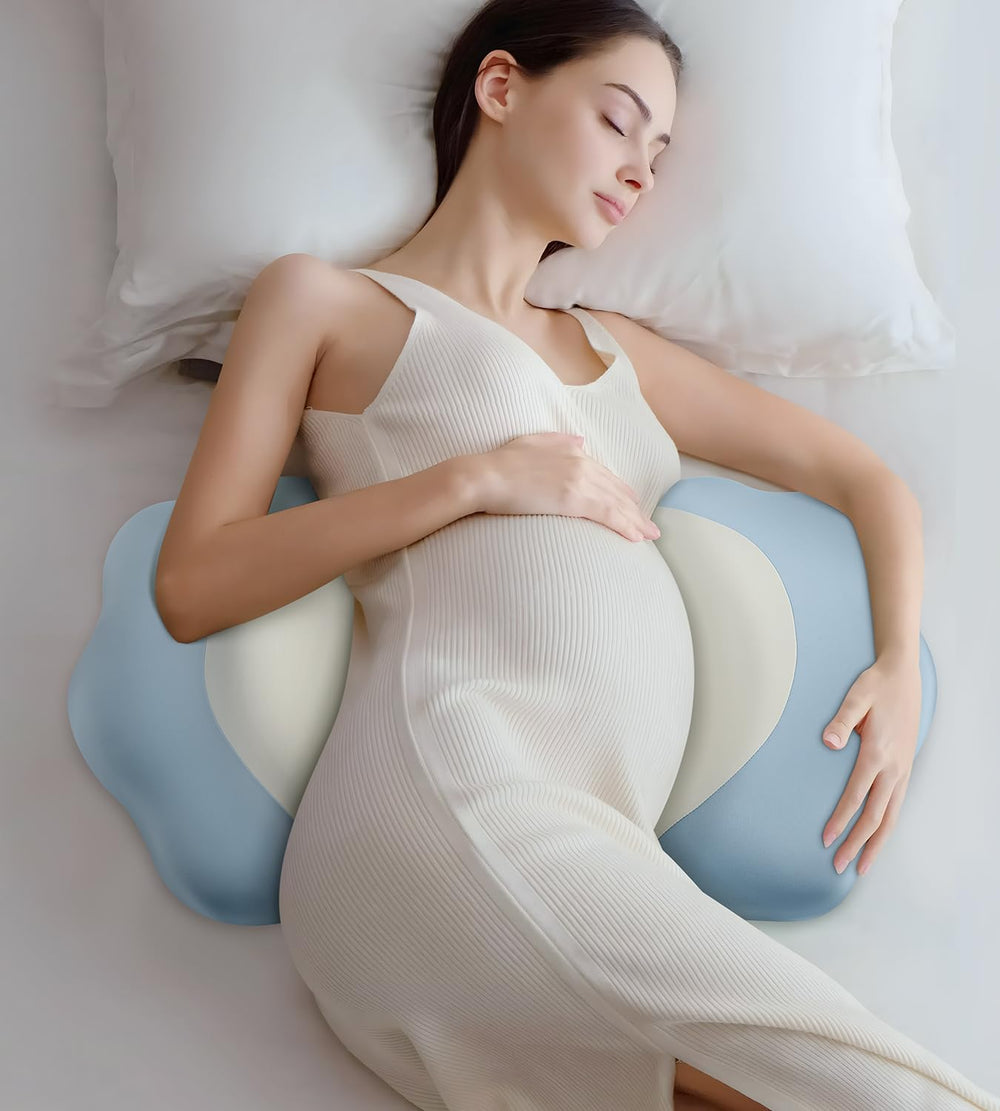 DONAMA memory-foam ergonomic-curve offers targeted back and belly support for side sleepers.