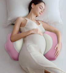 DONAMA memory foam pregnancy pillow in main view offers full-body back and belly support