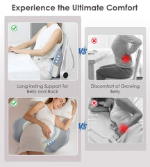 DONAMA memory foam pregnancy pillow side cradle demonstrates balanced alignment.