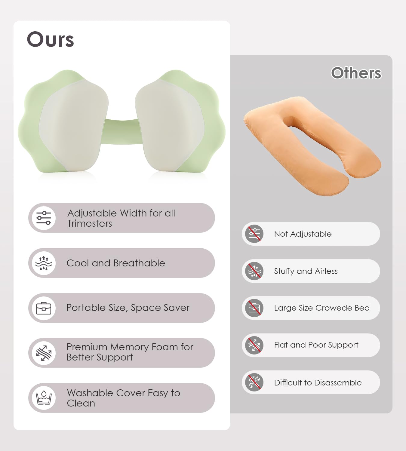 Supports back, belly, and hips for a comfortable side-sleep routine.