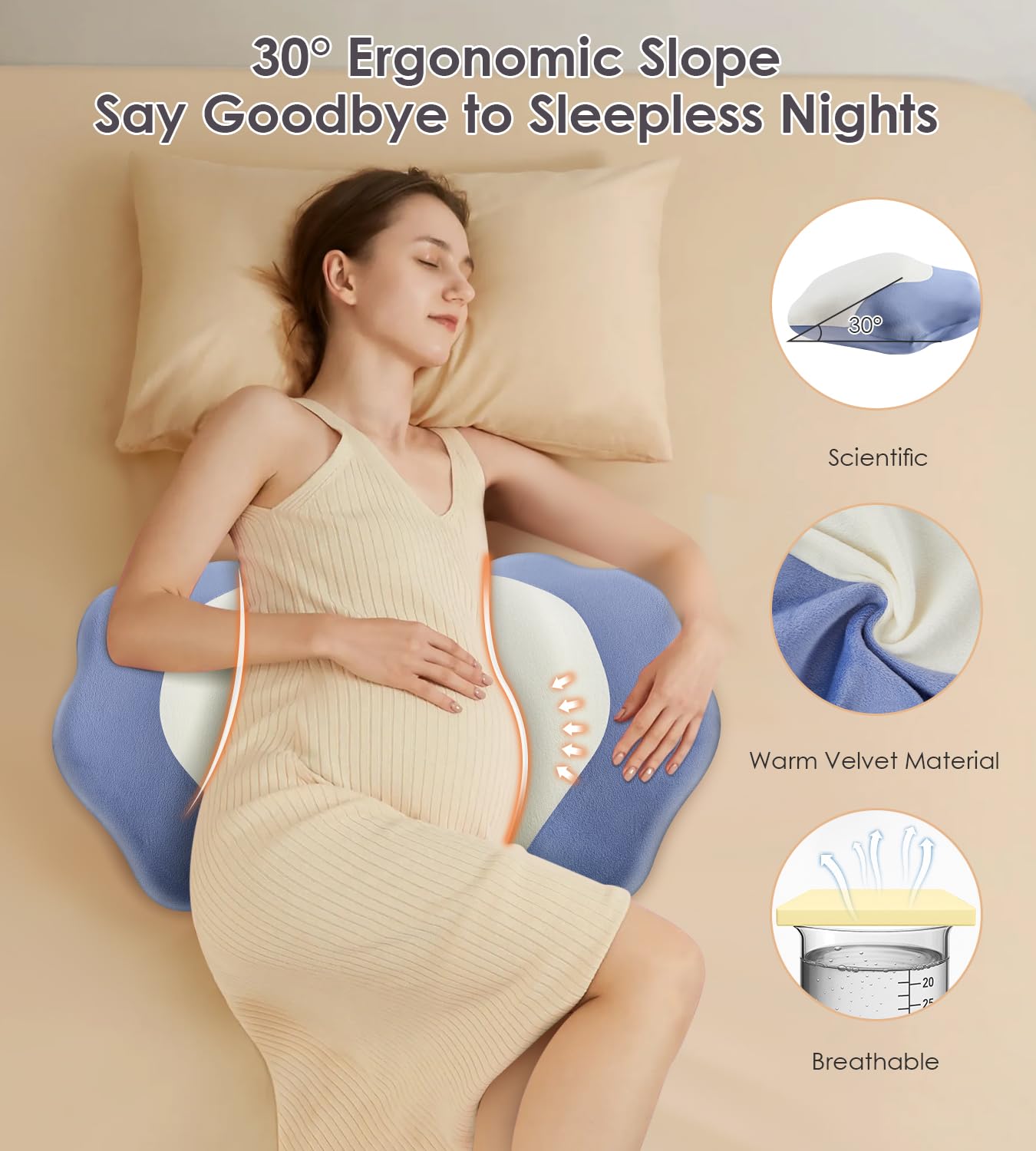 Donama snap-on design prevents pillow collapse for uninterrupted rest
