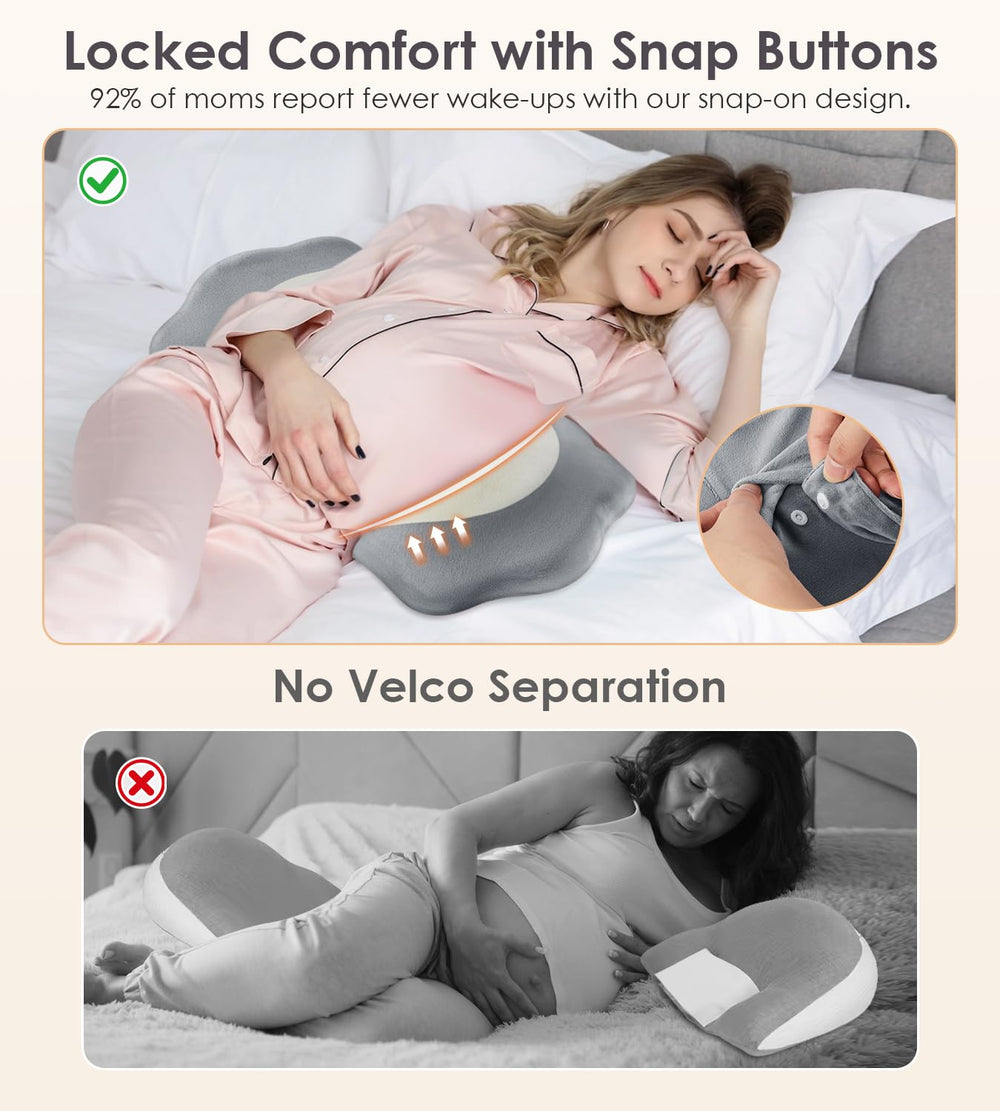 DONAMA secure snap-on design prevents pillow collapse at night
