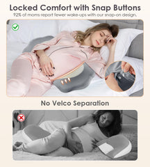 DONAMA secure snap-on design prevents pillow collapse at night