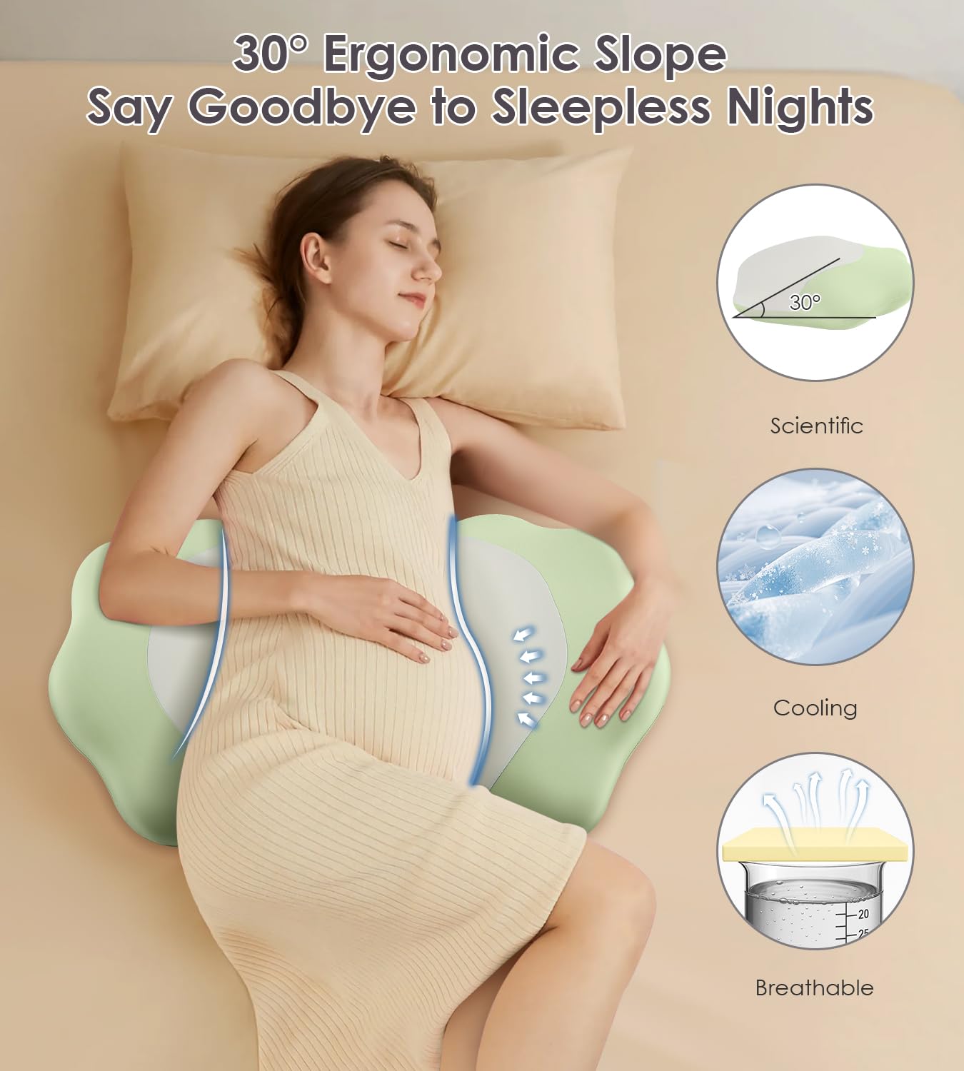 Lightweight DONAMA pillow with travel bag for on-the-go relief.