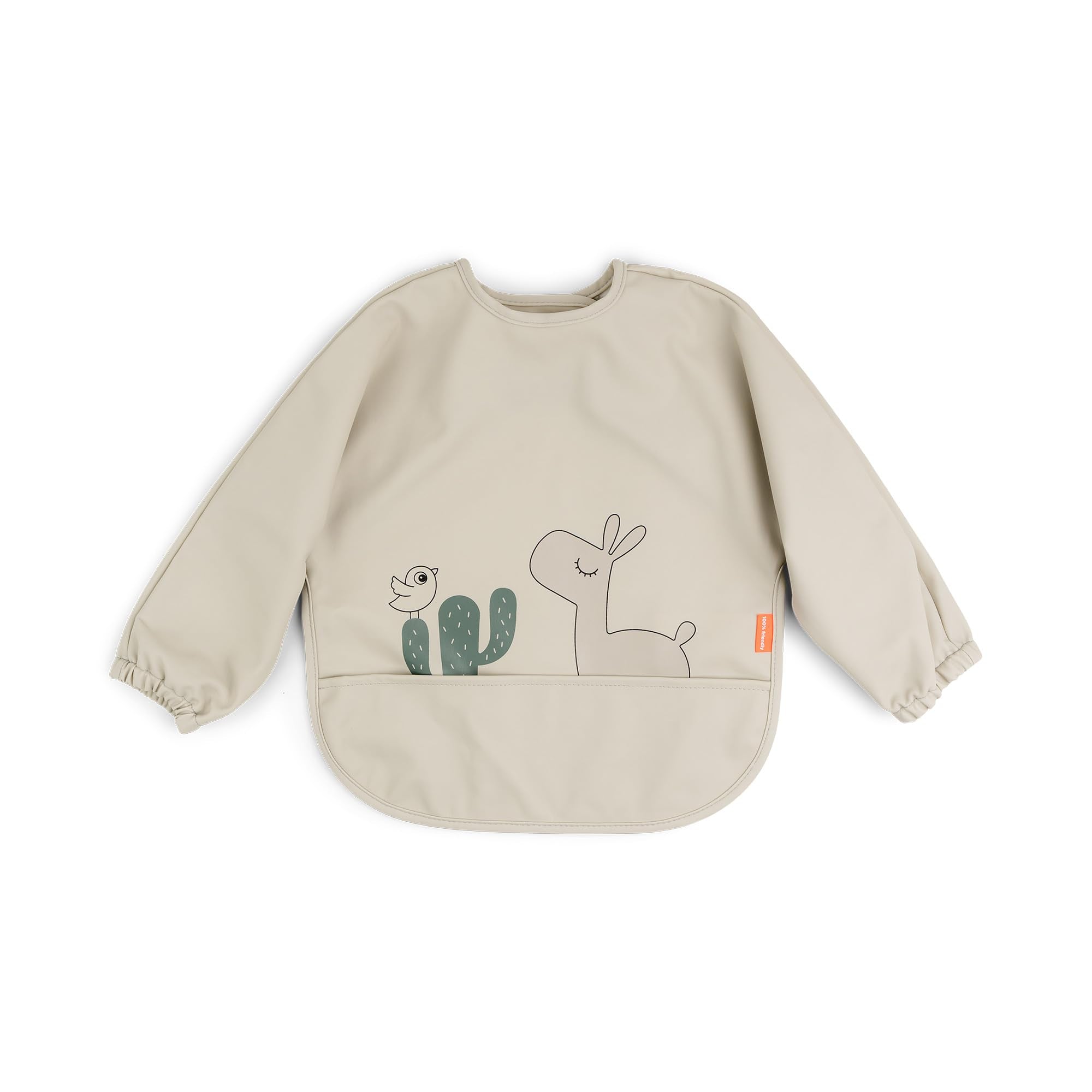 Done by Deer Lalee sand smock bib with pocket print keeps mess contained.