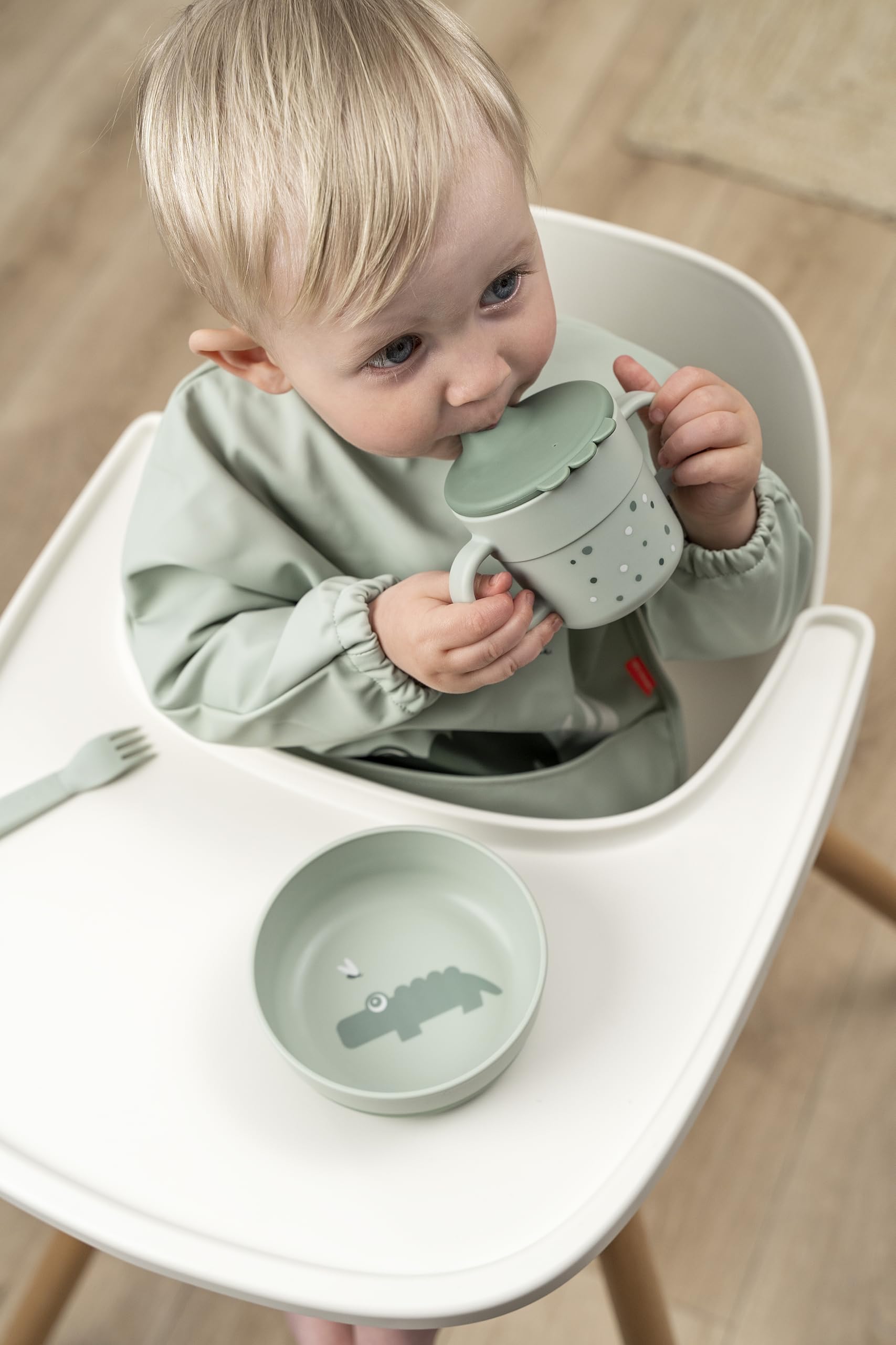 Done by Deer Croco inspired mealtime design supports early self-feeding.
