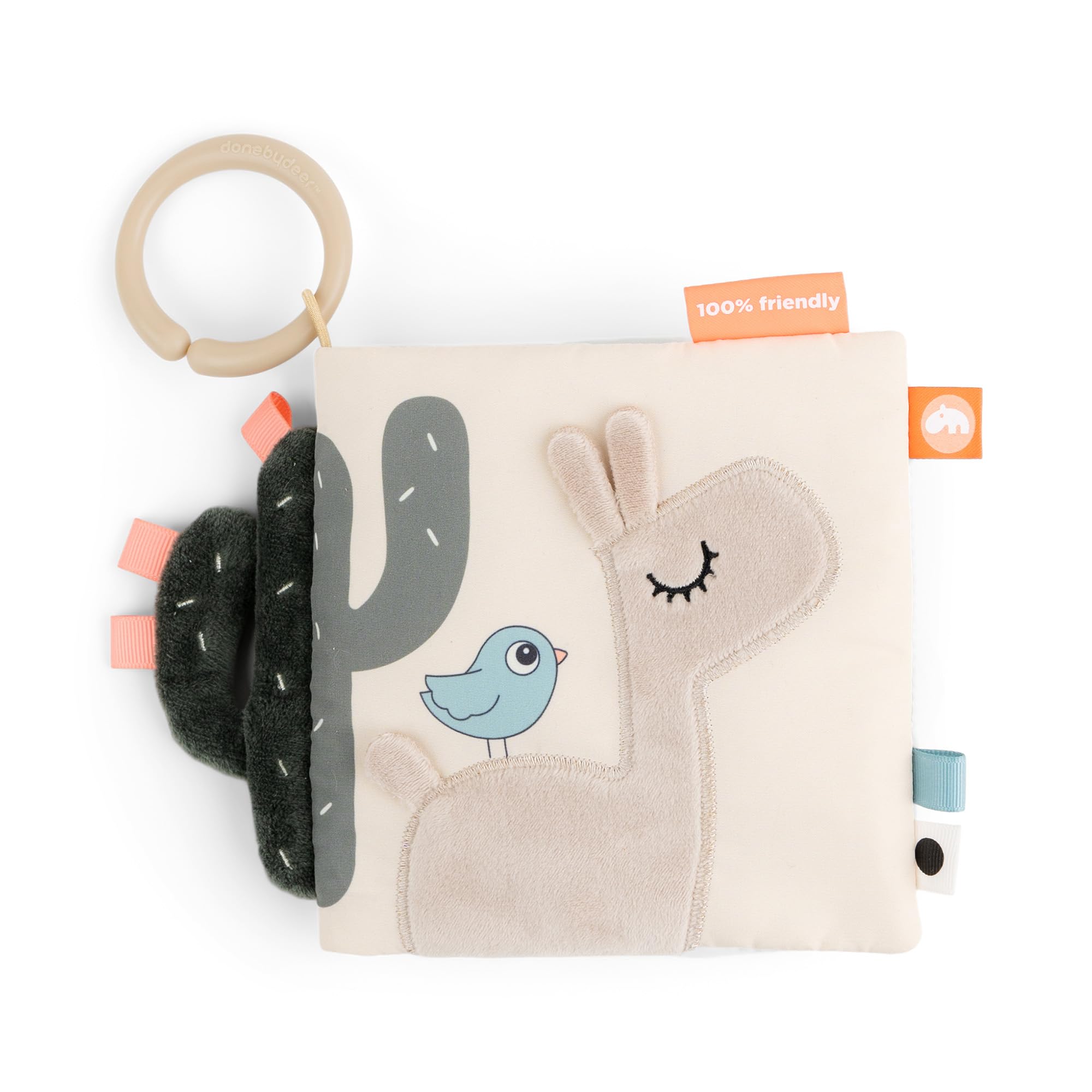 Done by Deer Lalee soft sensory book cover invites tactile exploration during tummy time.