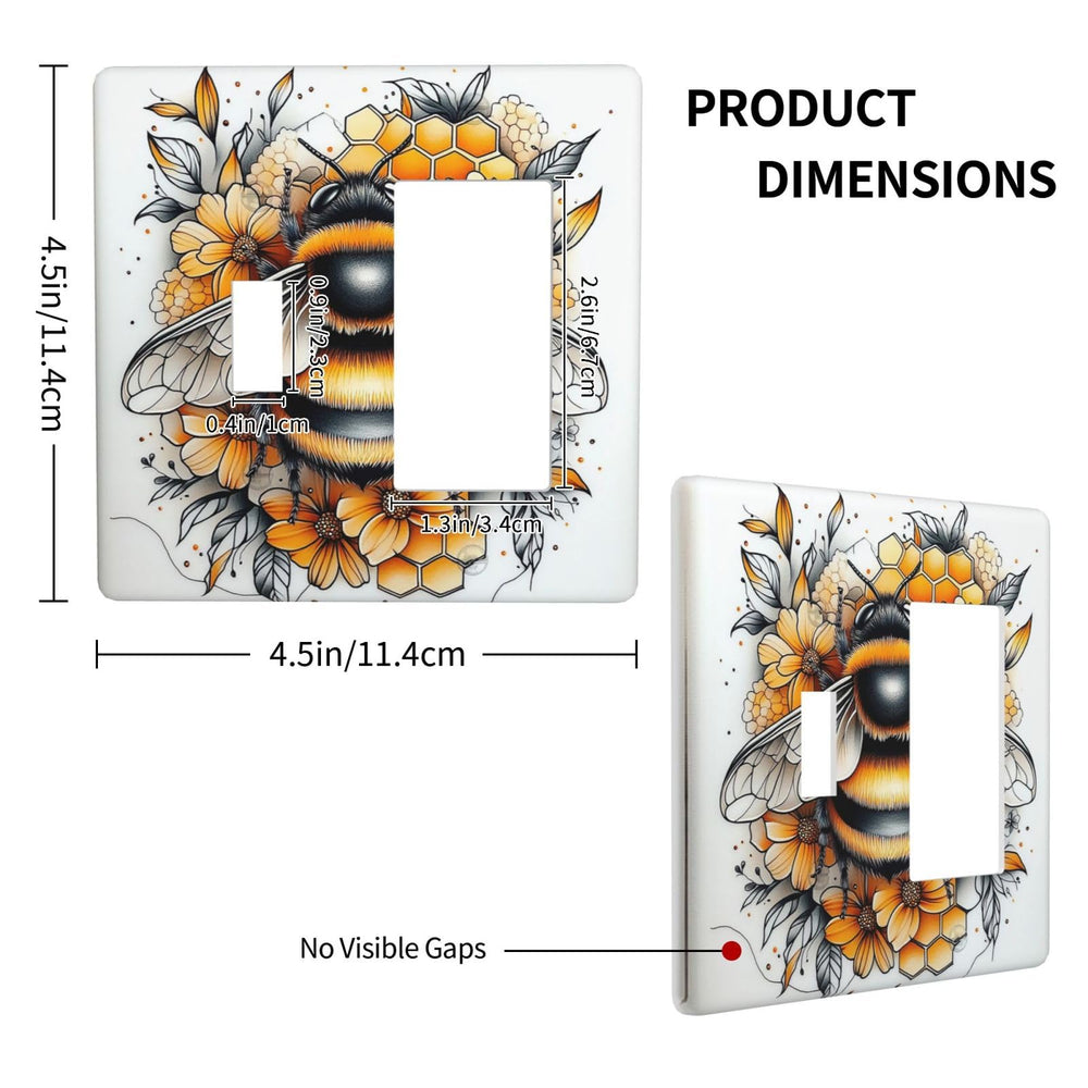 Donecmminery plant leaves outlet cover creates natural-inspired wall accents.
