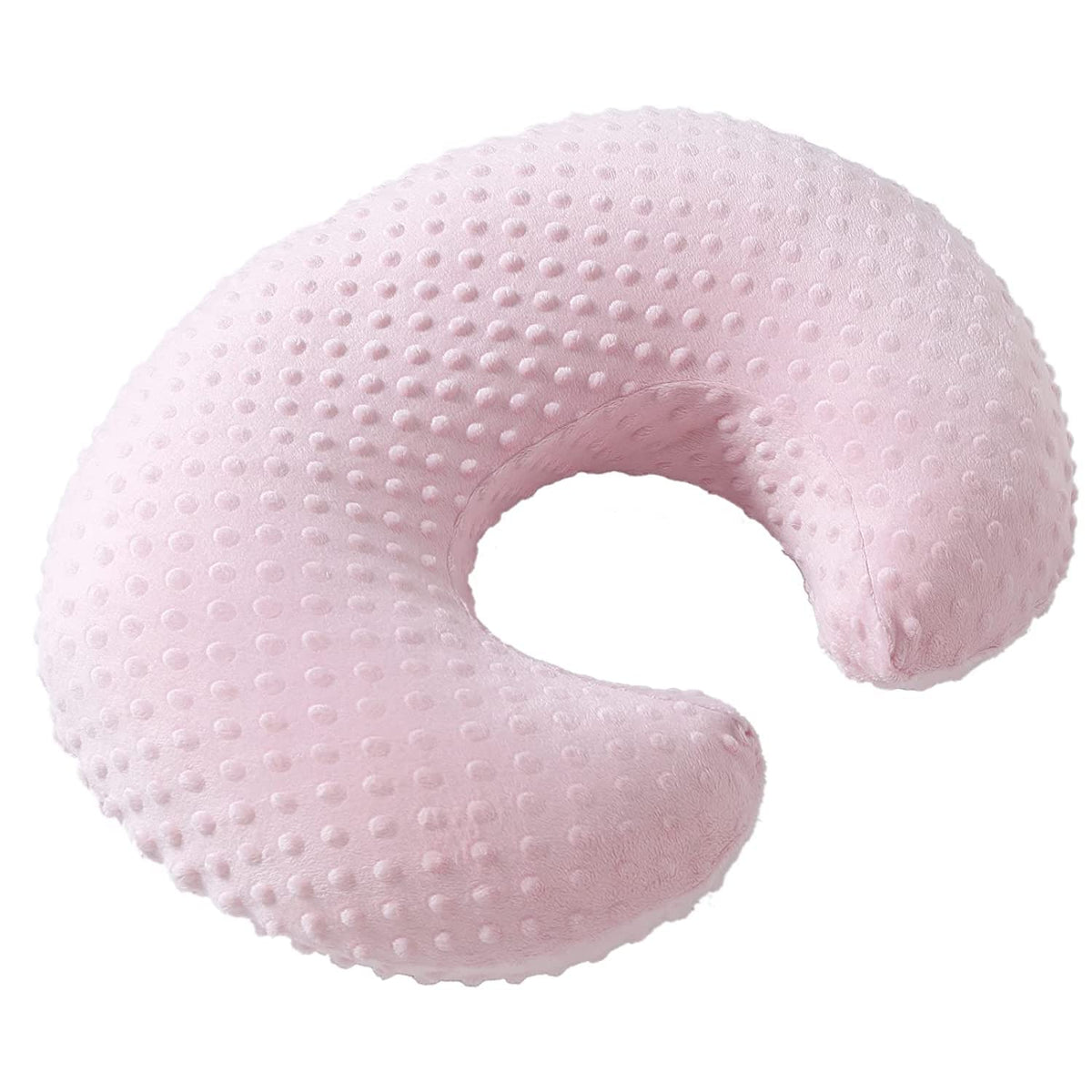 DONOMILO Dots Nursing Pillow Cover front view with plush texture and baby-friendly softness.