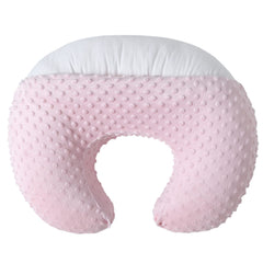 DONOMILO nursing pillow with dots cover promotes comfortable breastfeeding for mom and baby.