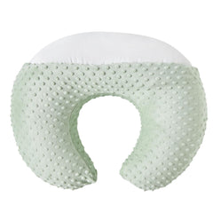 DONOMILO nursing pillow shows ergonomic feeding position for mom and baby during breastfeeding