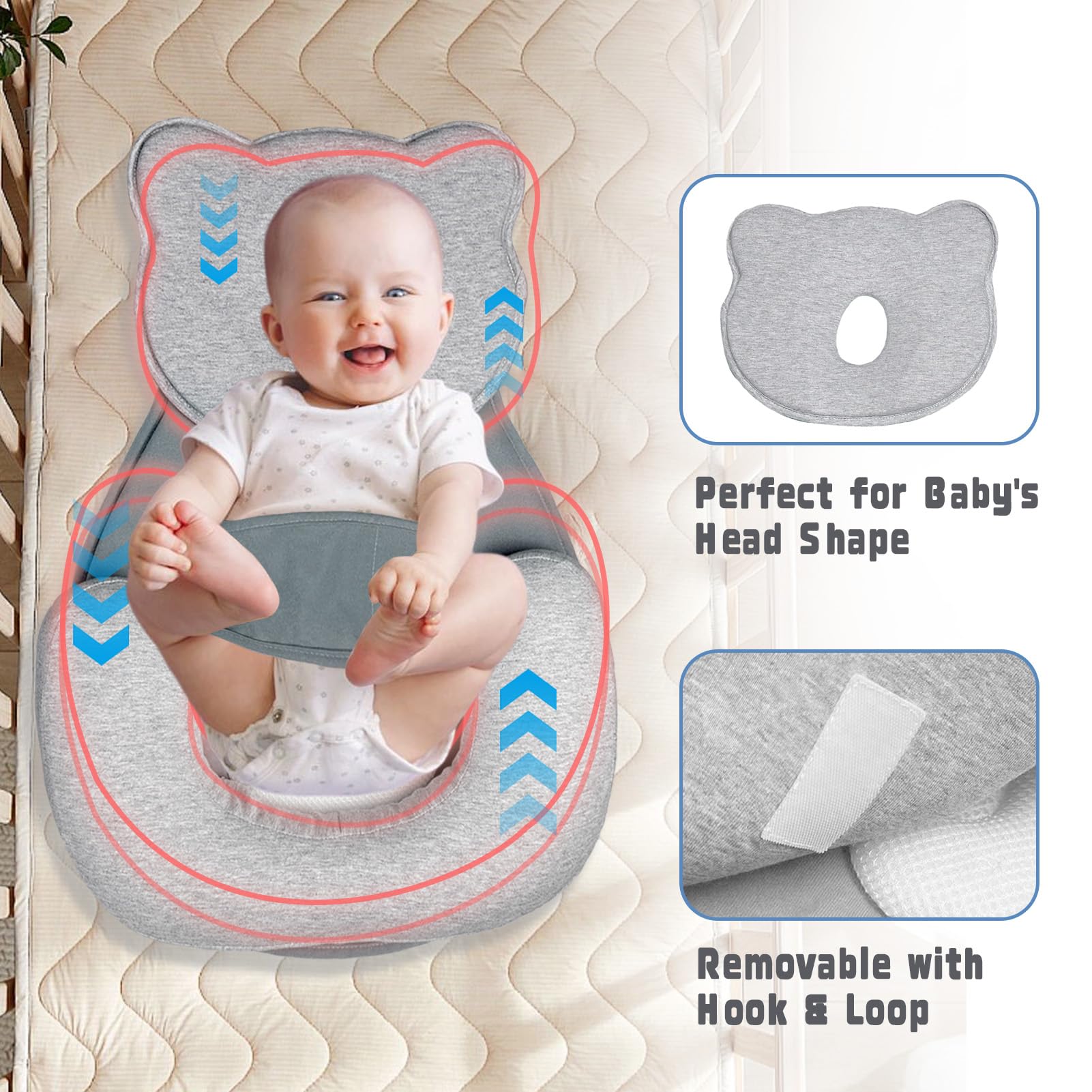 Donpemu ergonomic hug keeps baby secure during feeding and playtime.