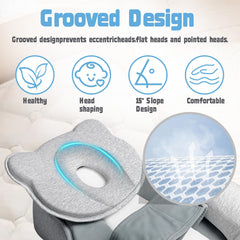 Donpemu memory foam core cushions baby gently for longer restful sessions.