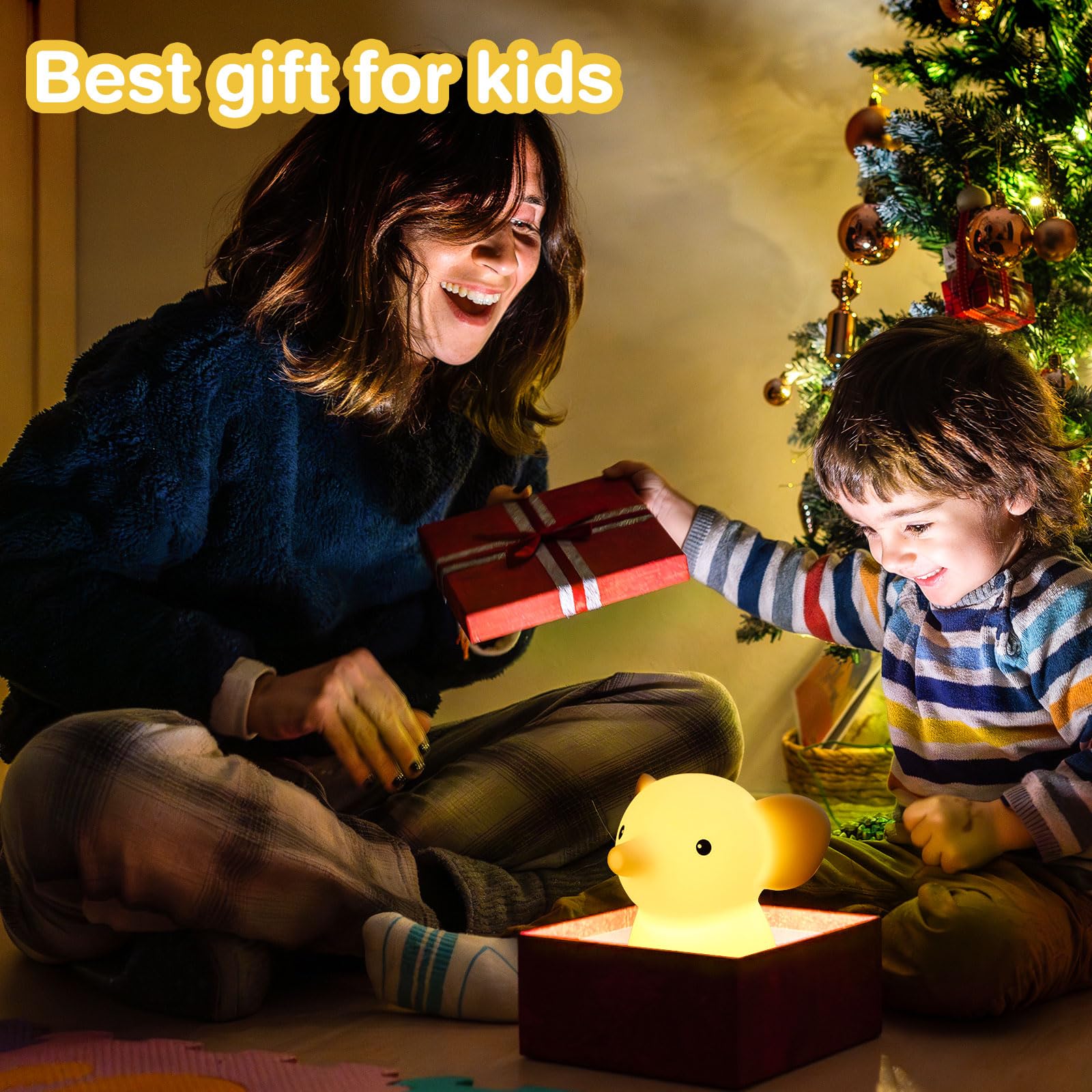 Donsis elephant night light with five colors supports mood-friendly sleep.