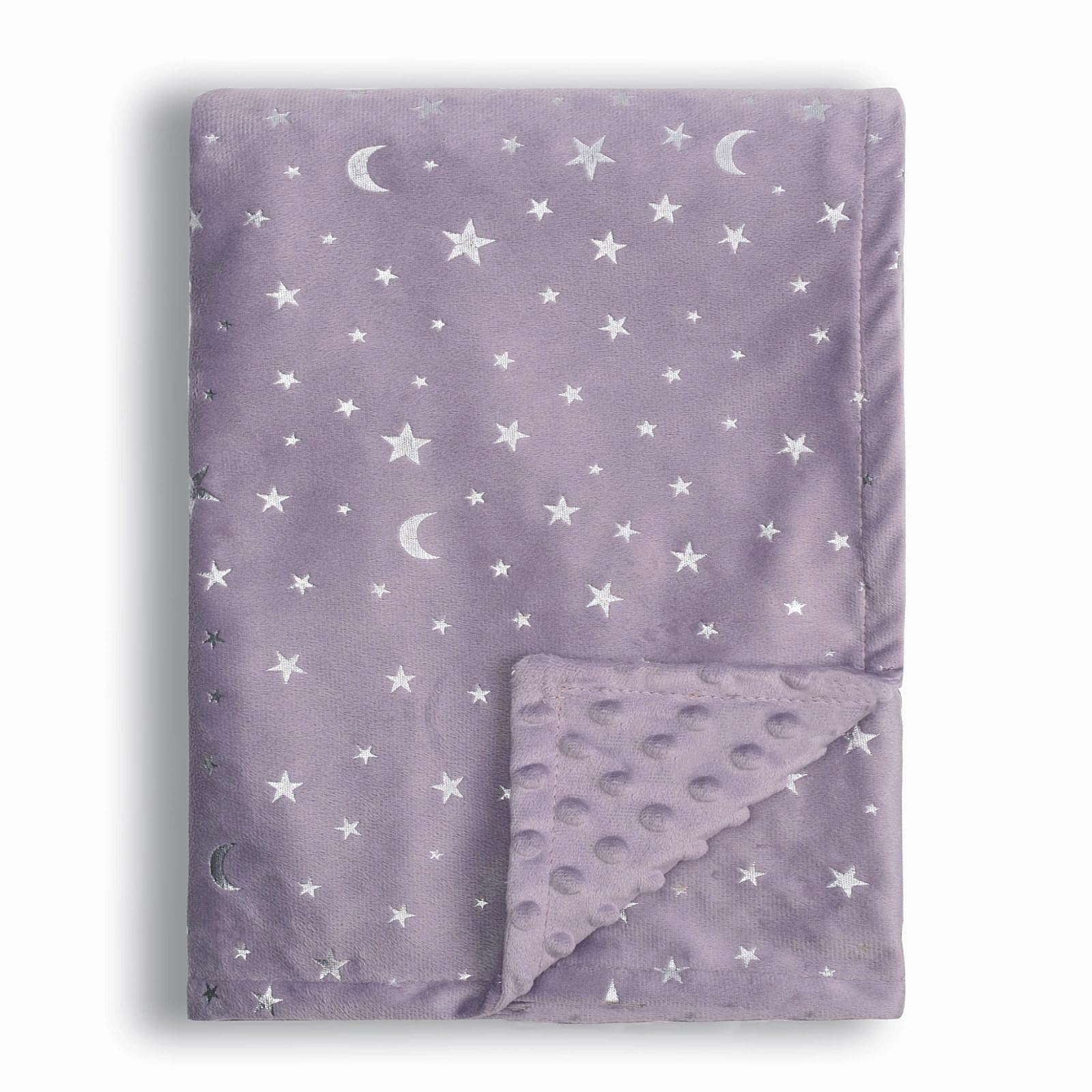 Donsonny baby blanket star and moon front, plush comfort for bedtime