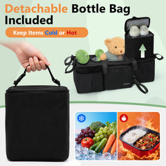 DOODLEBEAN six-strap stability system keeps contents secure on bumpy rides.