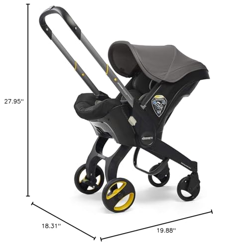 DOONA dimensions and rear-facing compatibility info for travel planning.