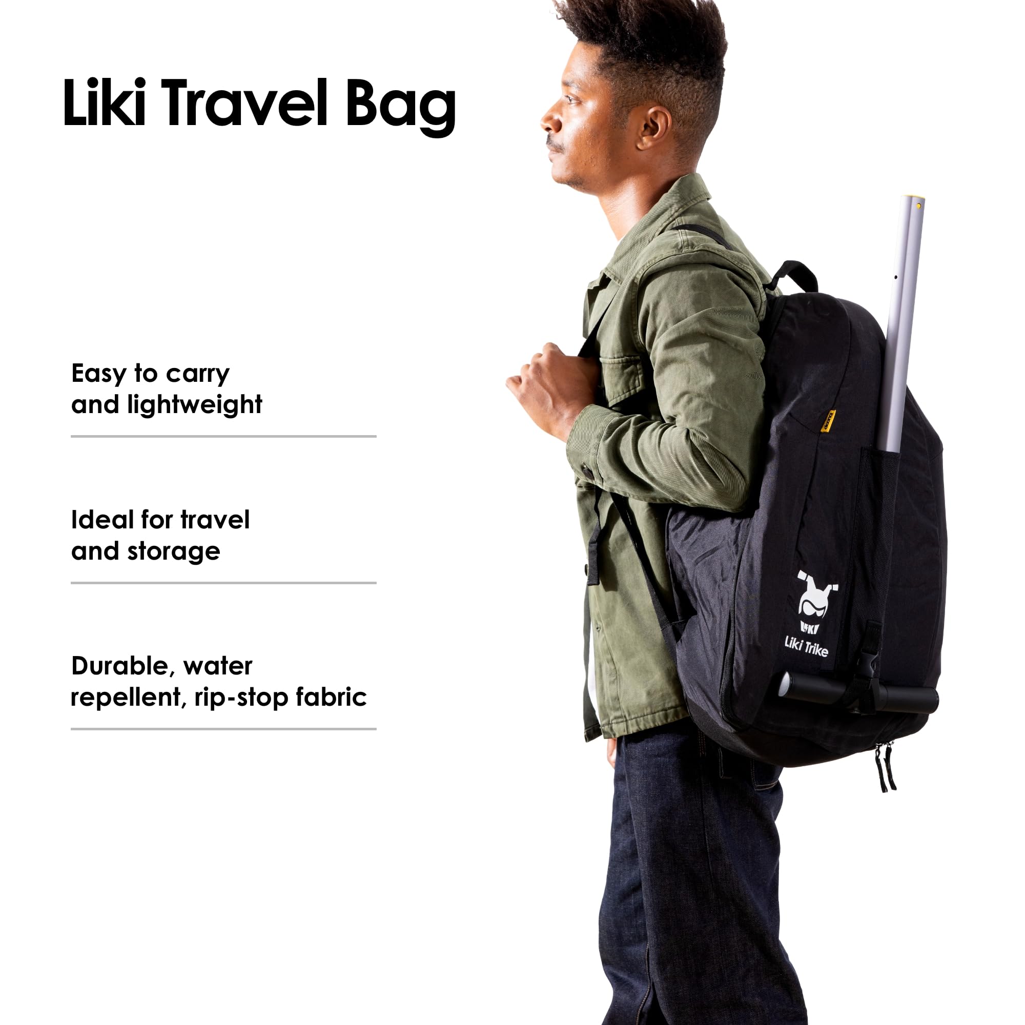 DOONA Liki Travel Bag durability shown by water-repellent, rip-stop fabric.