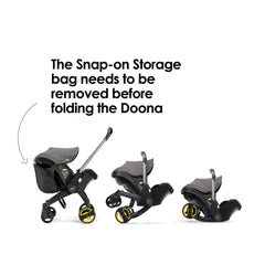 DOONA quick-release connectors enable fast on/off attachment.