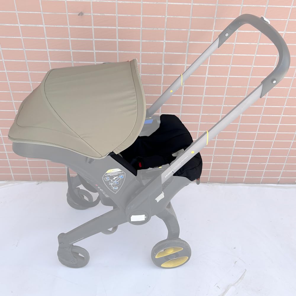 Doona sunshade fabric requires existing brackets for quick setup.