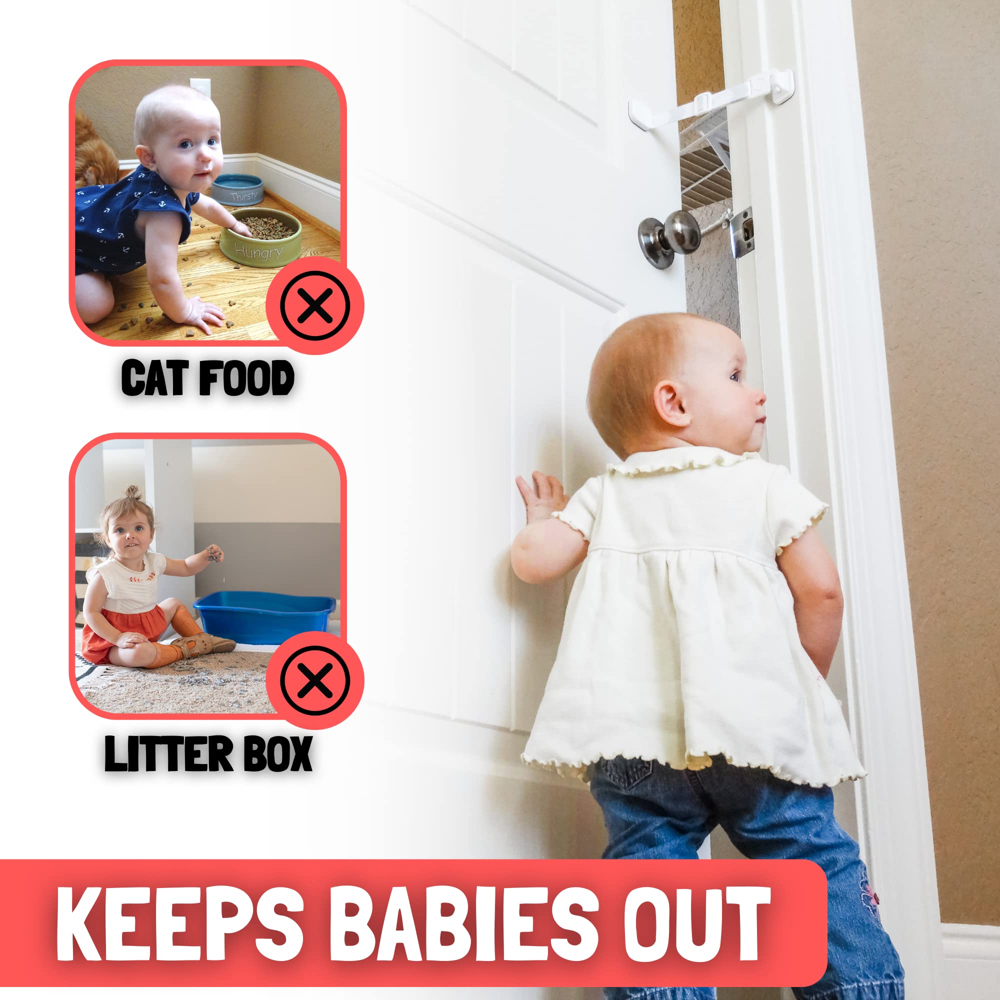 Door Buddy easy-installation demonstrates tool-free setup on a door.