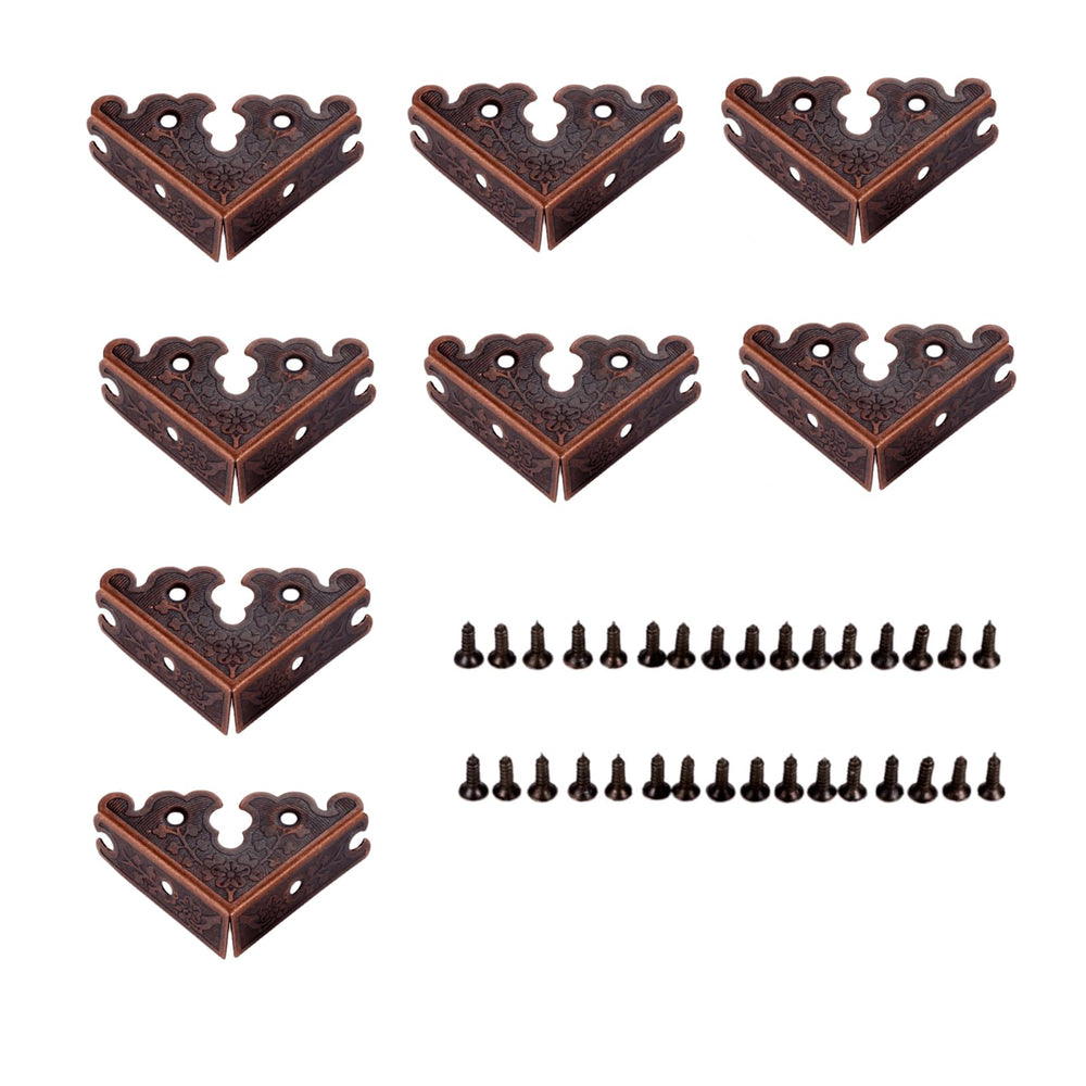 Dophee corner protectors in red copper add vintage charm and edge protection.