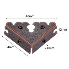 Dophee jewelry box corner guard red copper blends protection with antique charm.
