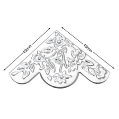 Dophee metal edge cover in silver protects desks, boxes, and chests.