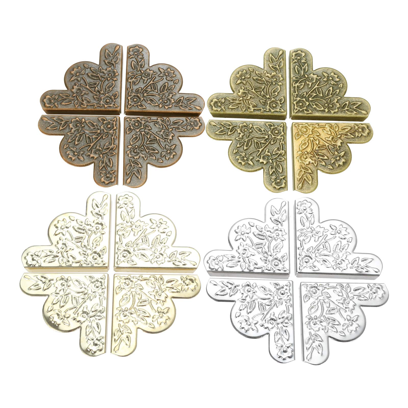 Dophee wooden box edge protector in silver for long-lasting protection.
