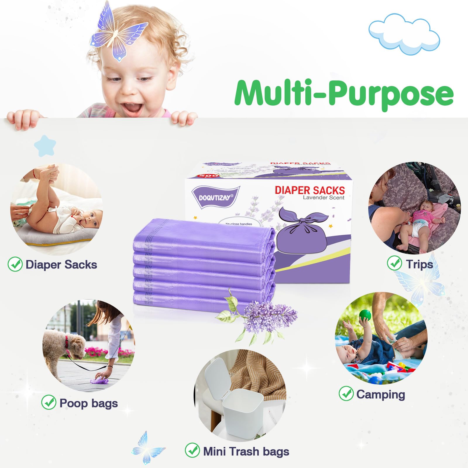 DOQVTIZAY travel friendly disposal bags for on the go use
