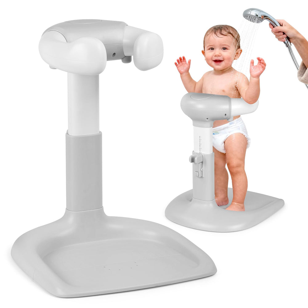 DORABALIY baby shower stand with anti-slip base for stable standing baths.