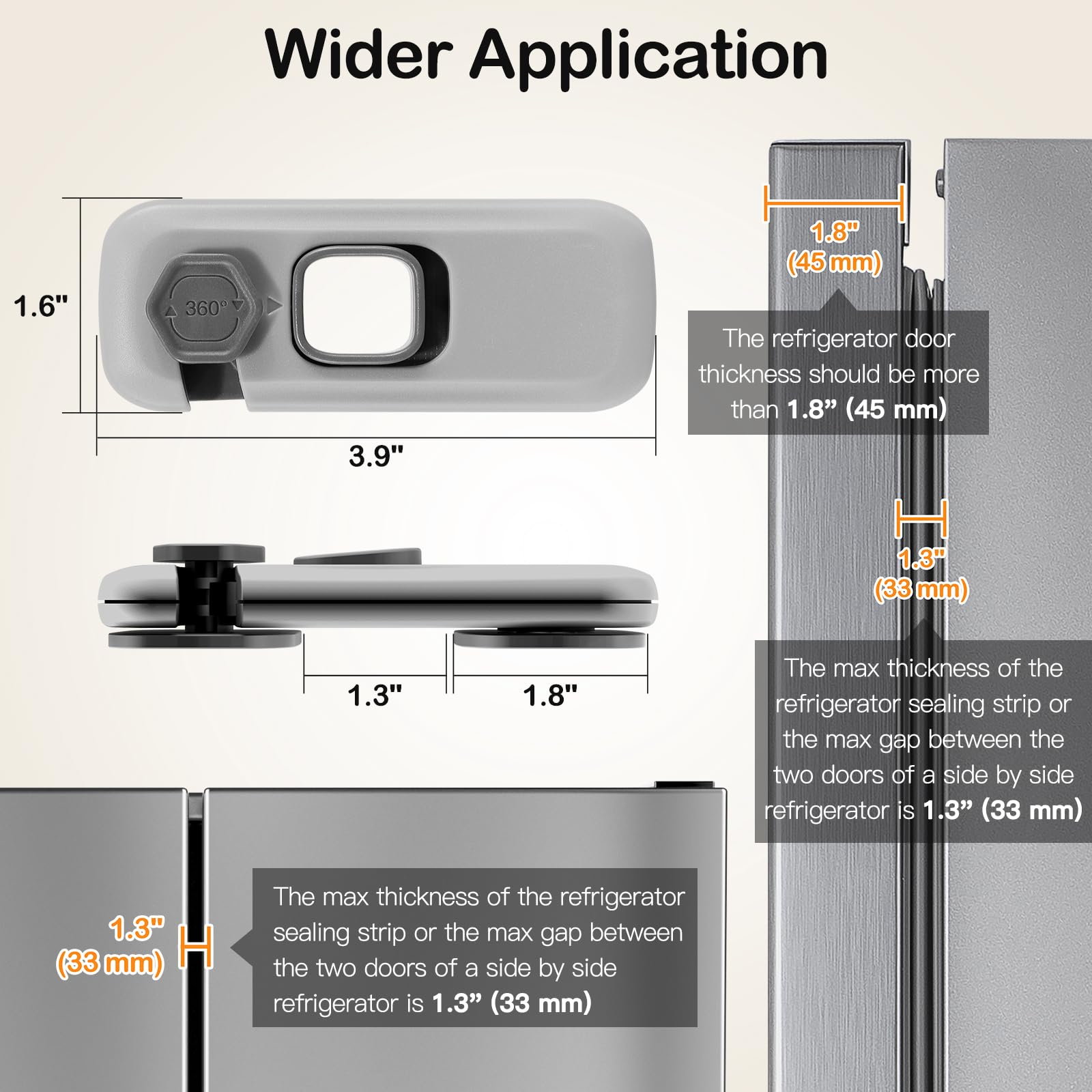 Dorabaliy freezer latch for campers and travel trailers