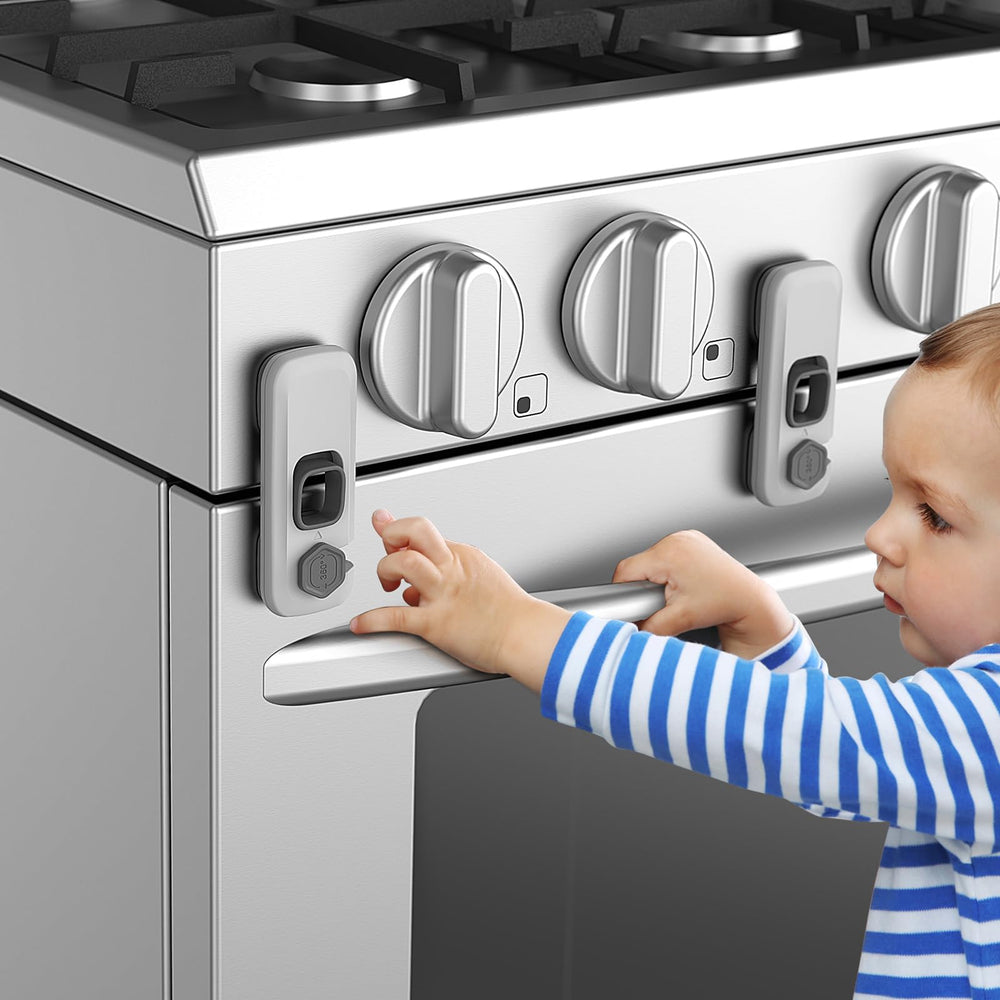 Dorabaliy oven lock 2-pack on flat surface for safer cooking with kids.