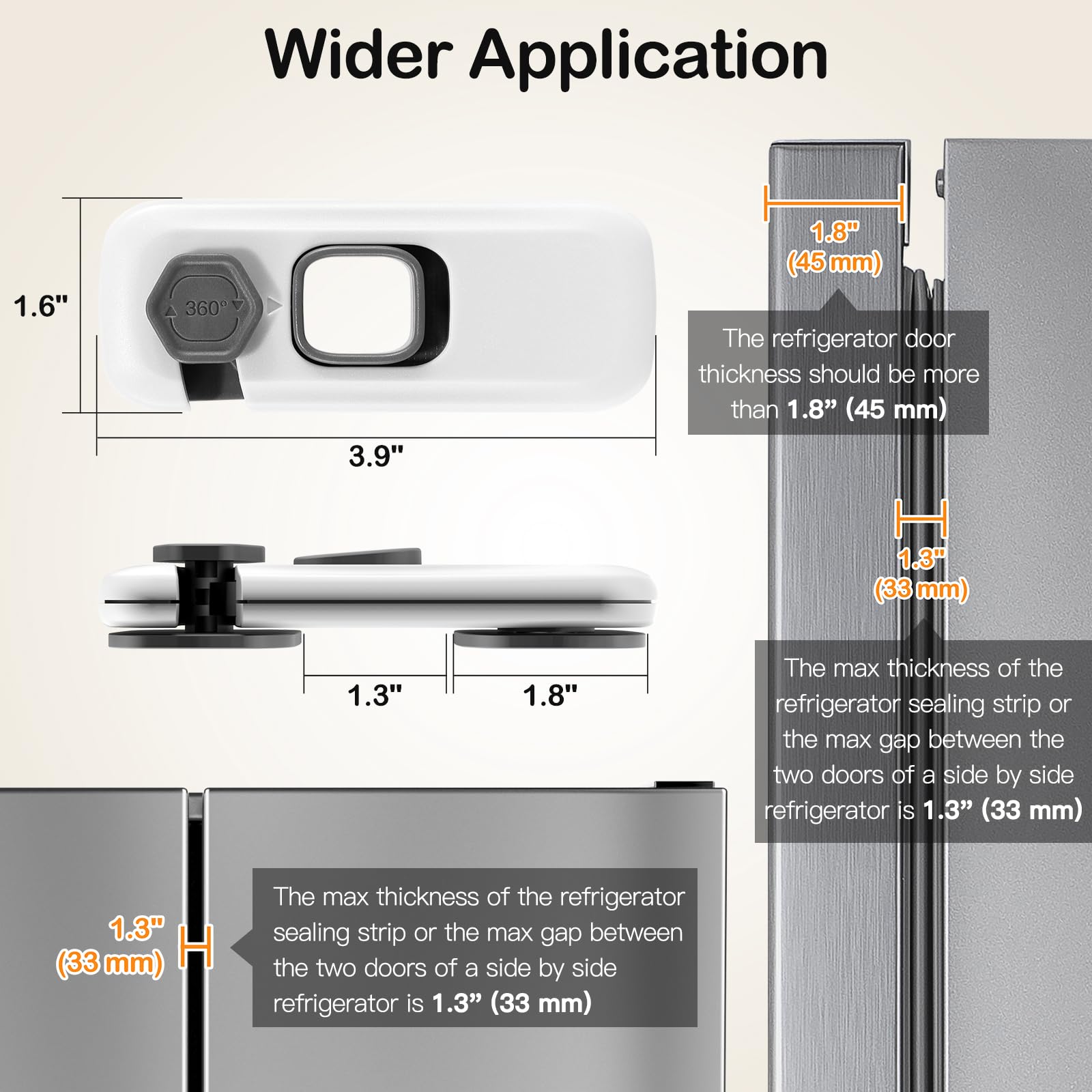 Dorabaliy RV fridge latch installed for travel safety