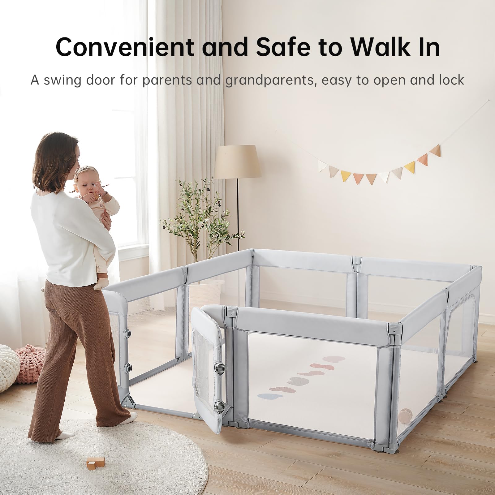 Dora dotey 360-vision mesh for clear supervision during play.