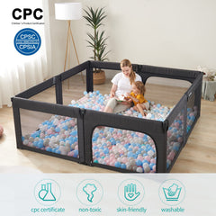 Doradotey 8-panel playpen with detachable gate enables flexible room layout.
