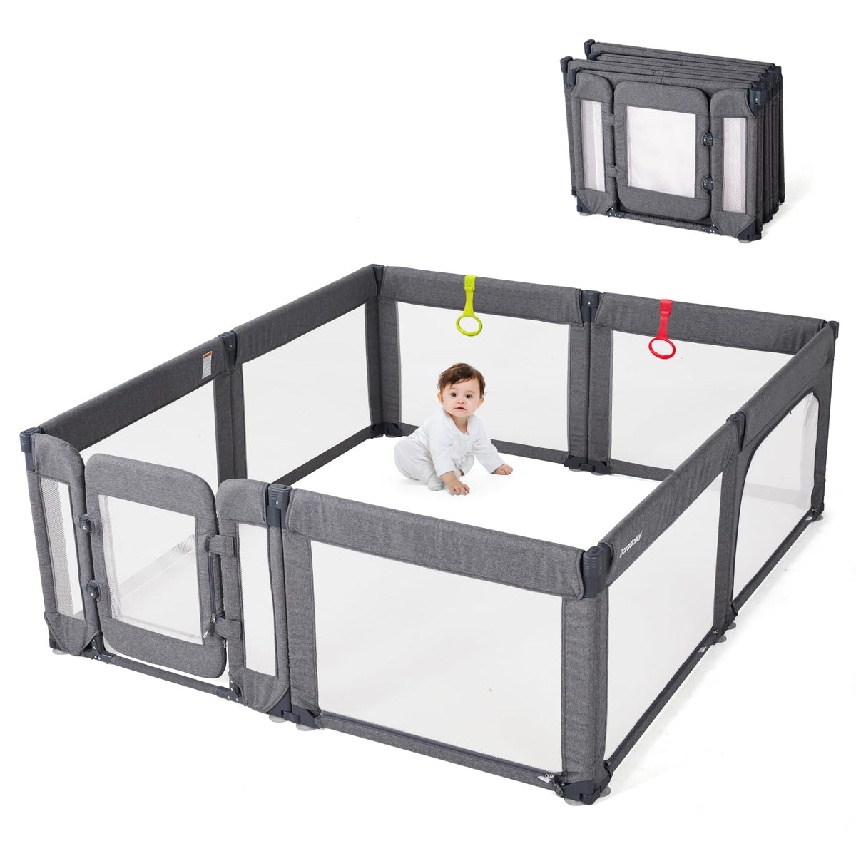 Dora dotey baby playpen with door for easy access and safe playtime.