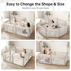 DoraDotey foldable playpen provides portable setup for rooms and travel.