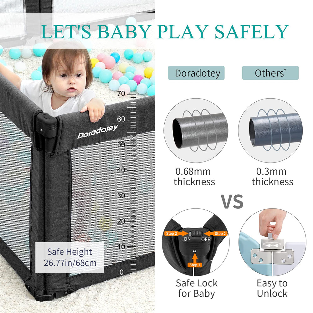 Doradotey safe materials ensure a BPA-free, child-friendly enclosure.