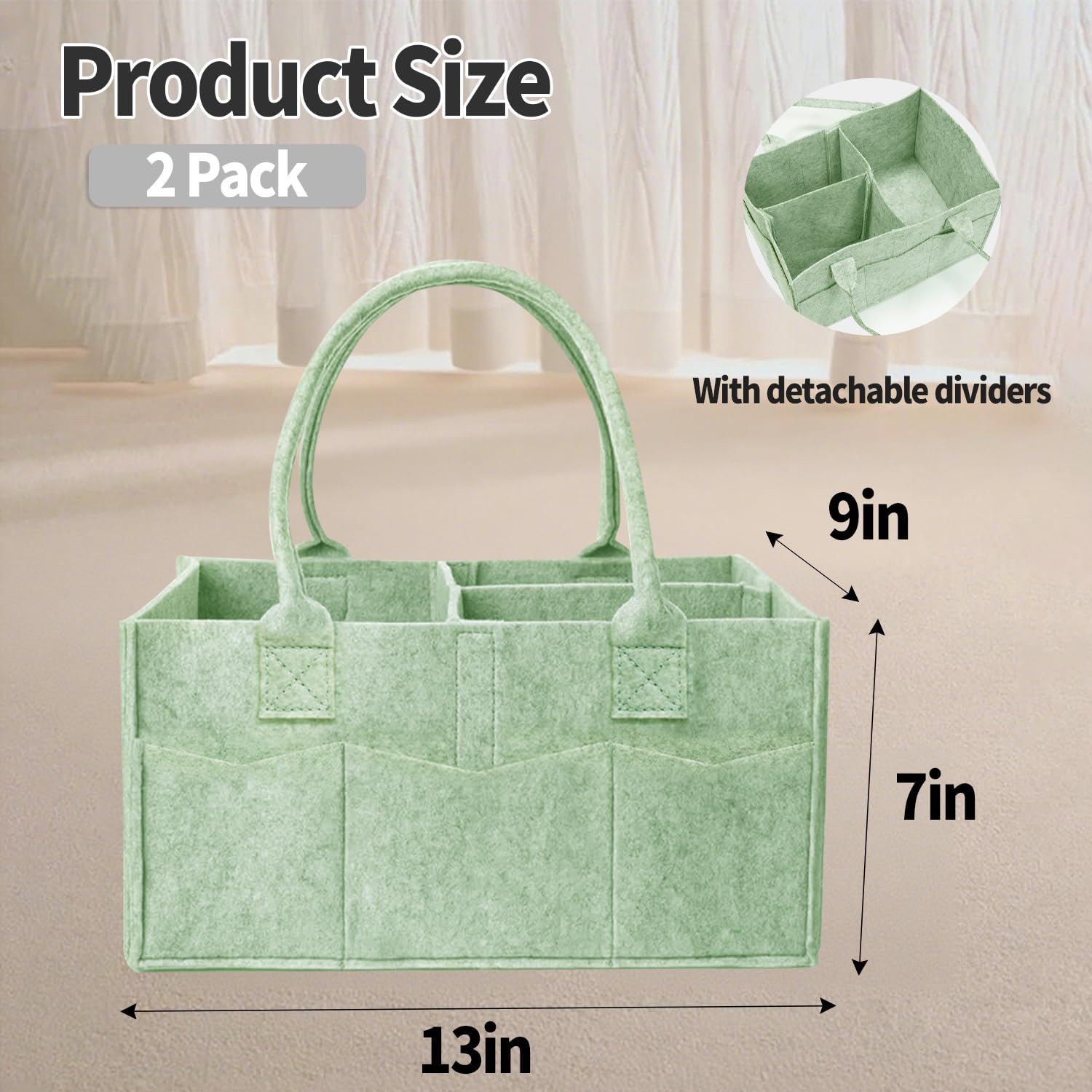 Dorcy nursery storage baskets foldable for easy travel and space-saving.
