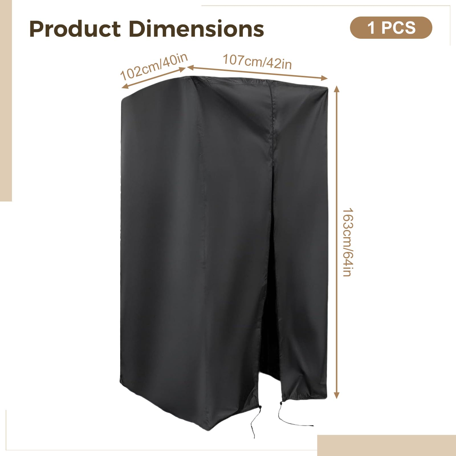 DORMIYA's black finish hides dirt and wear for lasting neat appearance.