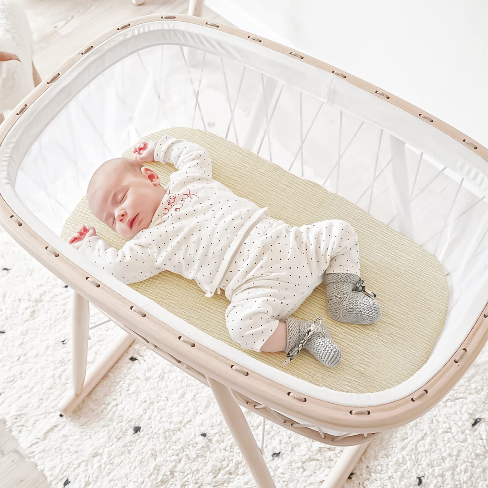 Dormlony durable fabric bassinet sheet for everyday reliability