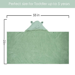 Dormlony hooded towel with snaps for secure, warm wrap.