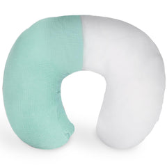 Dormlony nursing pillow with removable muslin cover for easy cleaning and comfy feed sessions.