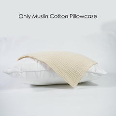 Dormlony two-pack beige pillowcases neatly stacked.