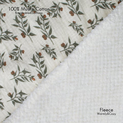 Dormlony unisex crib blanket with flower pattern for nursery decor