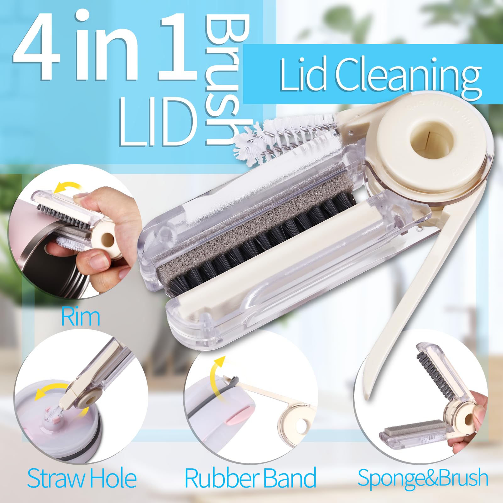 Dosanlues bottle brush set hanging hole for air-dry storage
