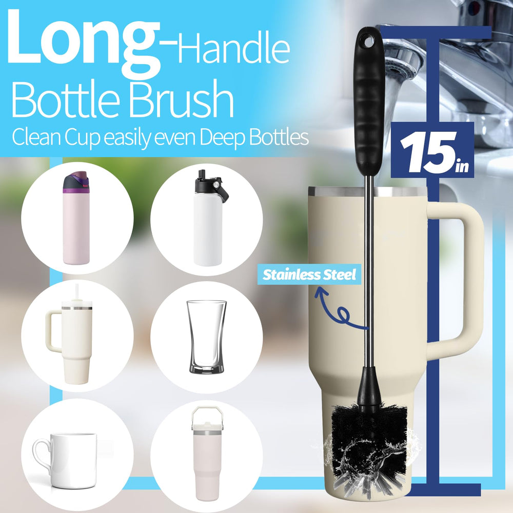 Dosanlues 4-in-1 cup brush cleansing lids and interiors without harsh scrubbing