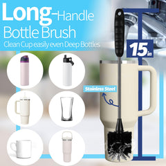 Dosanlues 4-in-1 cup brush cleansing lids and interiors without harsh scrubbing